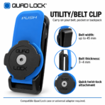 Quad Lock Phone Accessories Adhesive Wall Car Mount Utility Belt Clip Sports Armband Phone Ring Stand - Image 4